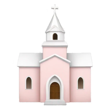Light pink and white church sticker
