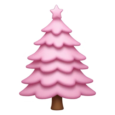 Baby Pink Christmas tree sticker