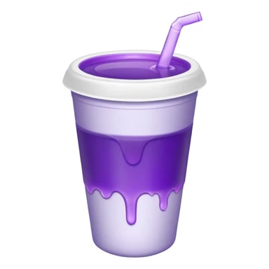 ios styrofoam cup with purple liquid inside sticker