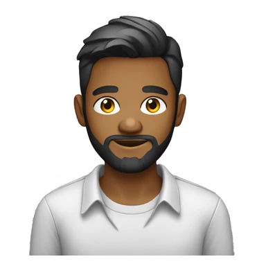 A 20 years old boy with beard with name Auon on his shirt working as a web devloper  sticker