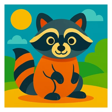 Raccoon sticker