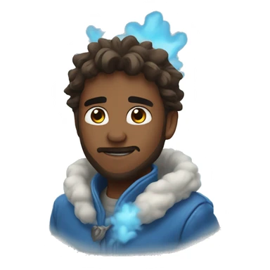 Blizzard-blue heart sticker