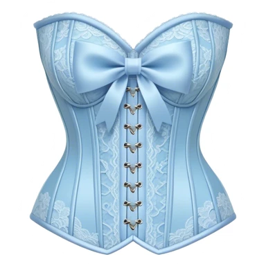 pastel blue lace corset with bows sticker