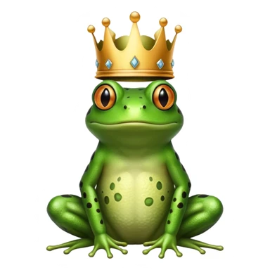 crowned frog sticker