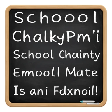 black board whith white words : school sticker