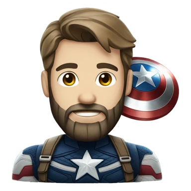 captain america with a beard sticker