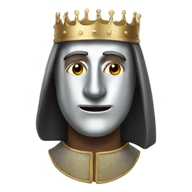 King Baldwin IV of Jerusalem with silver face mask sticker