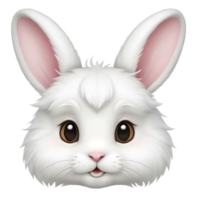 Cute baby White rabbit head sticker