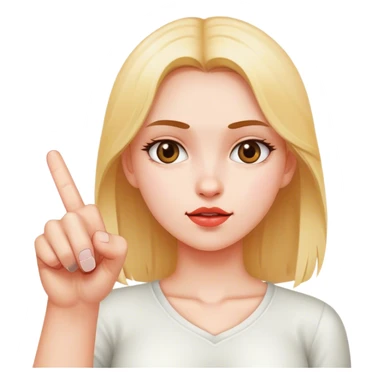 Girl giving the middle finger sticker