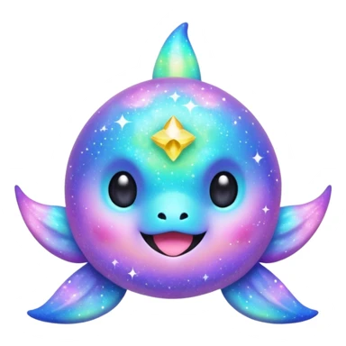 Pastel nebula glittery Randomly-colored sparkly exotic Fakémon-creature sticker