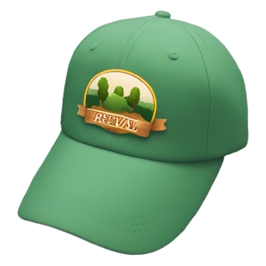 A baseball cap that says treaty oak revival on it  sticker