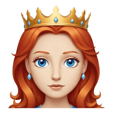 Red hair king, blonde queen, blue eyes sticker