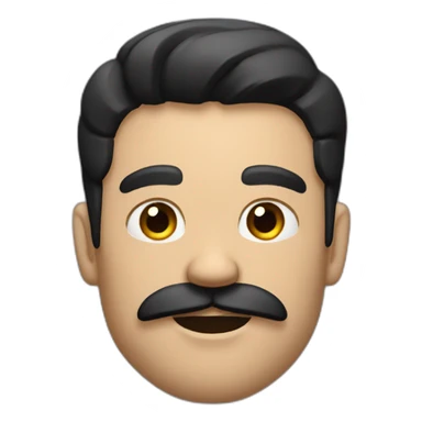 man with mustache, beard, with black hair and black eyes and a lot of muscles sticker