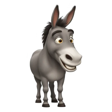 donkey from shrek with a big smile sticker