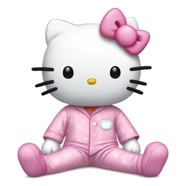 Hello Kitty en pyjama hello kitty  sticker