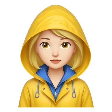 yellow raincoat for women sticker