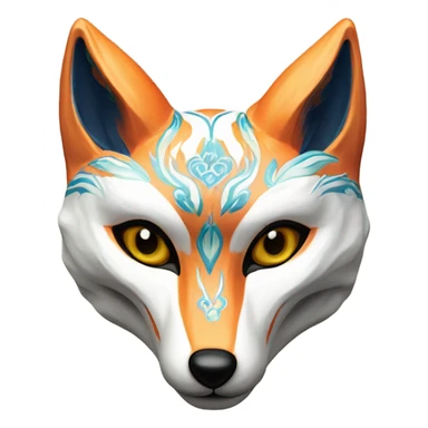 kitsune mask sticker
