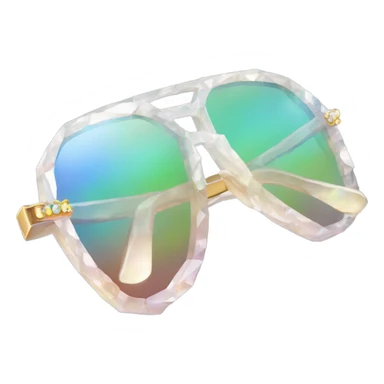 opal Crystal gemstone pair of sunglasses sticker