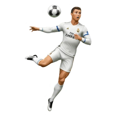 Ronaldo scoring bicycle kick goal sticker