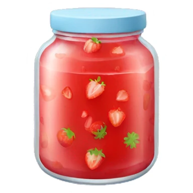 strawberry jelly jar sticker