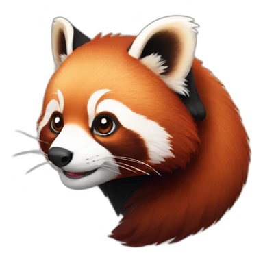 Red panda face sticker