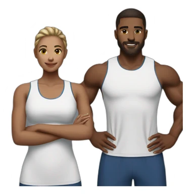 couple training together sticker