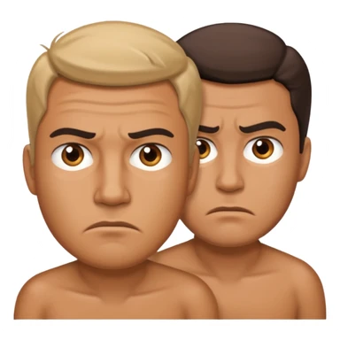 man annoyed with a man sticker