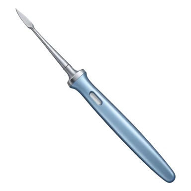 A blue-greyish metallic scalpel  sticker