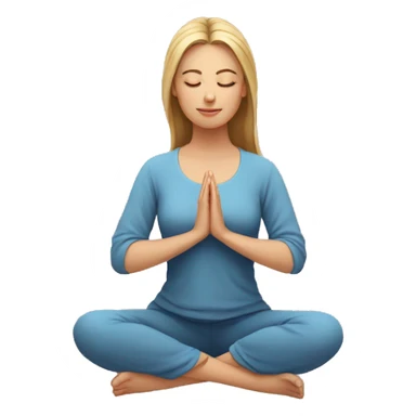 european woman meditating sticker