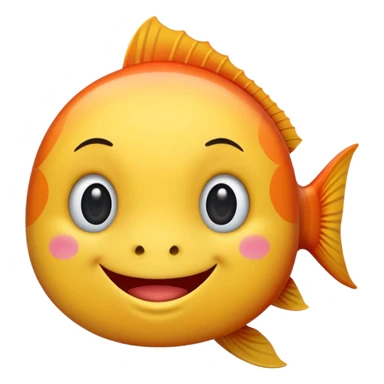 summer-themed emoji of a summer fish sticker
