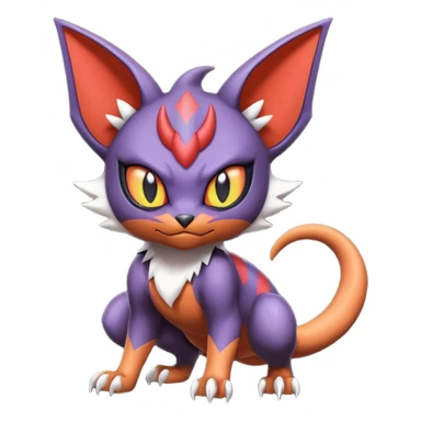 Noivern-Noibat-Torracat-Litten-fusion sticker