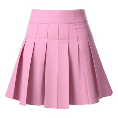 Pink tartan pleated mini skirt, isolated sticker