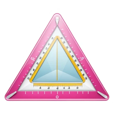 mac os icon, protractor, triangle, ruler, measures, pink sticker