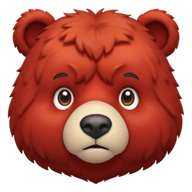 red bear serious sticker