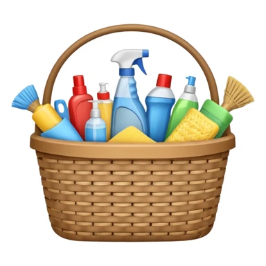 cleaning basket sticker