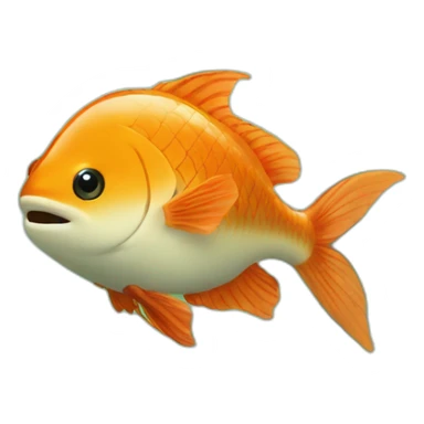 Poisson dans foret sticker