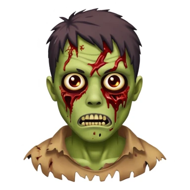 Man wear zombie Halloween costume sticker