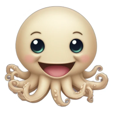 cute kraken cute face blinking sticker