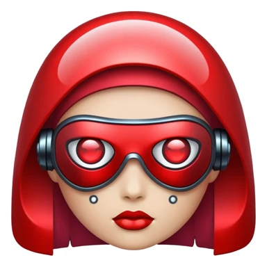 glitter red cyberpunk sticker