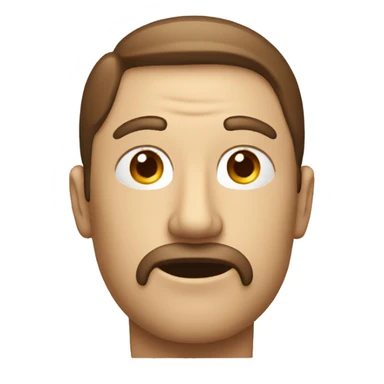 The head of a man with a red question mark instead of a face  sticker