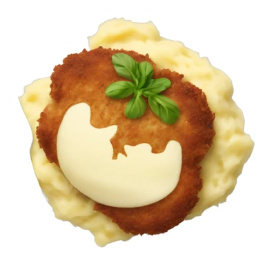 Cutlet with mashed potatoes sticker