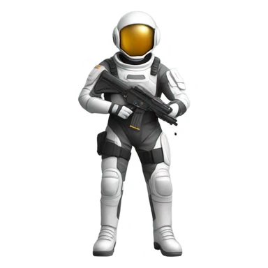 soldier in spacesuit standing sticker