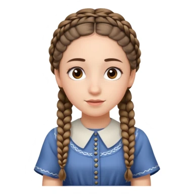 young modest jewish girl braids no headband sticker