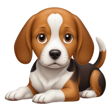 Beagle dog resting sticker