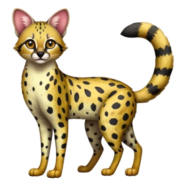 Vibrant dark Colorful Serval-Genet-Civet-hybrid, full body sticker