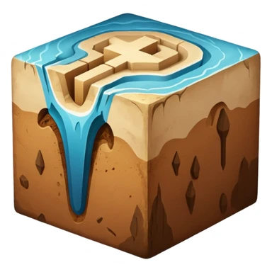 Geography cross section　cube sticker