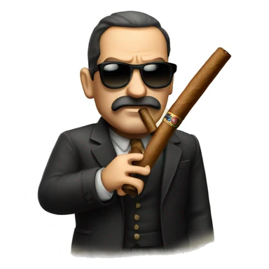 Italiano Mafiozi with cigar sticker