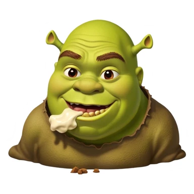 Шрек ест говно sticker