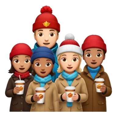 Canadians in a Tim hortons all talking sticker