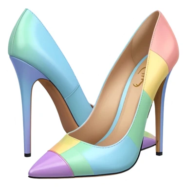 Rainbow pastel heels sticker